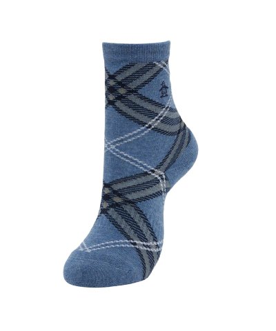 マンシングウェア Munsingwear ミドル丈チェック柄ソックス 【返品不可