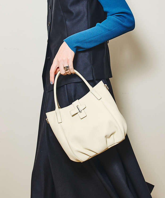 LOWELLThings Ballon/レザー2wayショルダーバッグ アイボリー F LOWELLThings Ballon/レザー2wayショルダーバッグ アイボリー F