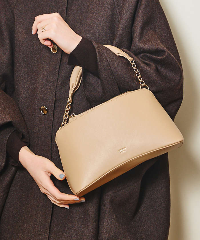 LOWELLThings Sque/クッションハンドルミニショルダー ベージュ F LOWELLThings Sque/クッションハンドルミニショルダー ベージュ F