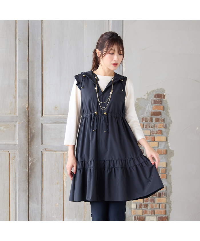 美品　Rose Tiara ネイビー フリル Aライン トップス 美品 Rose Tiara ネイビー フリル Aライン トップス Rose Tiara