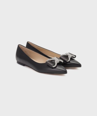 CORSO ROMA リボンフラットパンプス