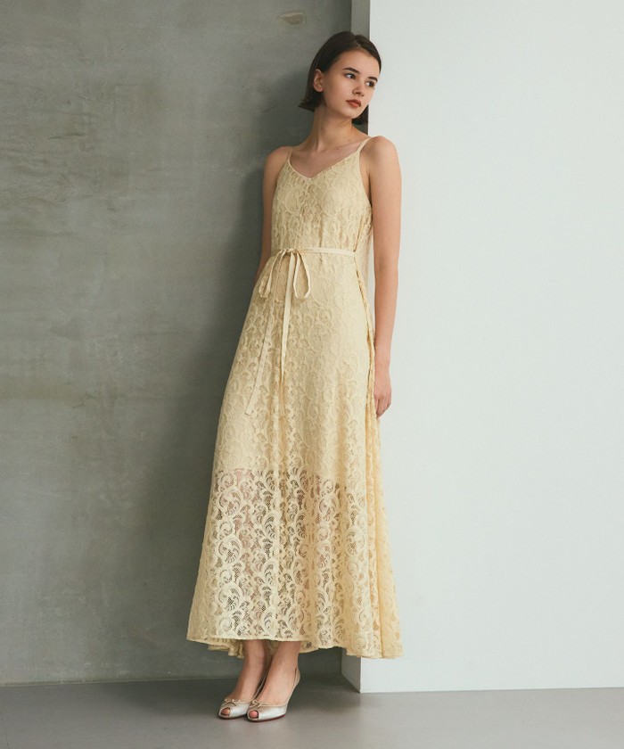 GRACECONTINENTAL レースキャミドレス ベージュ 38 GRACECONTINENTAL レースキャミドレス ベージュ 38