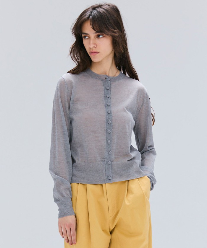 BEIGE 【洗える・Oggi 10月号掲載】CADDO / シアーウールカーディガン MD. GRAY 4 BEIGE 【洗える・Oggi 10月号掲載】CADDO / シアーウールカーディガン MD. GRAY 4