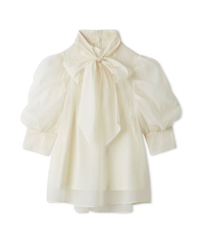 オーガンザボウタイブラウス