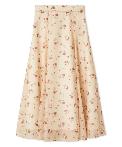 シアーシャンタンプリントフレアスカート