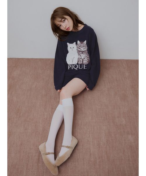 ツインキャットジャガードプルオーバー 　ツインキャットショートパンツ ラッピング済み】ツインズキャットジャガードプルオーバー