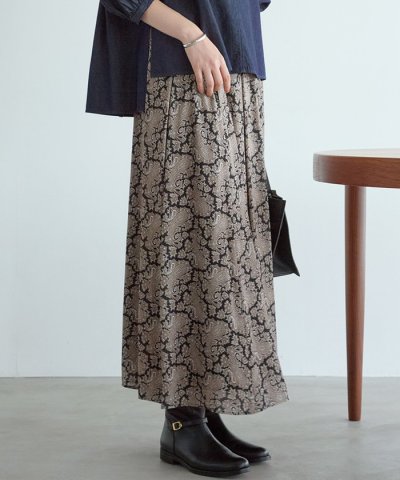 【洗える】Ratti ヴィンテージペイズリープリント スカート