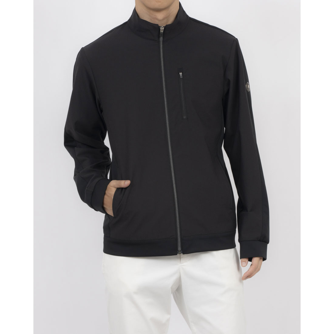 LANVINSPORT ランバン スポール LANVIN SPORT 異素材ブロッキングブルゾン【2WA ブラック 44 LANVINSPORT ランバン スポール LANVIN SPORT 異素材ブロッキングブルゾン【2WA ブラック 44