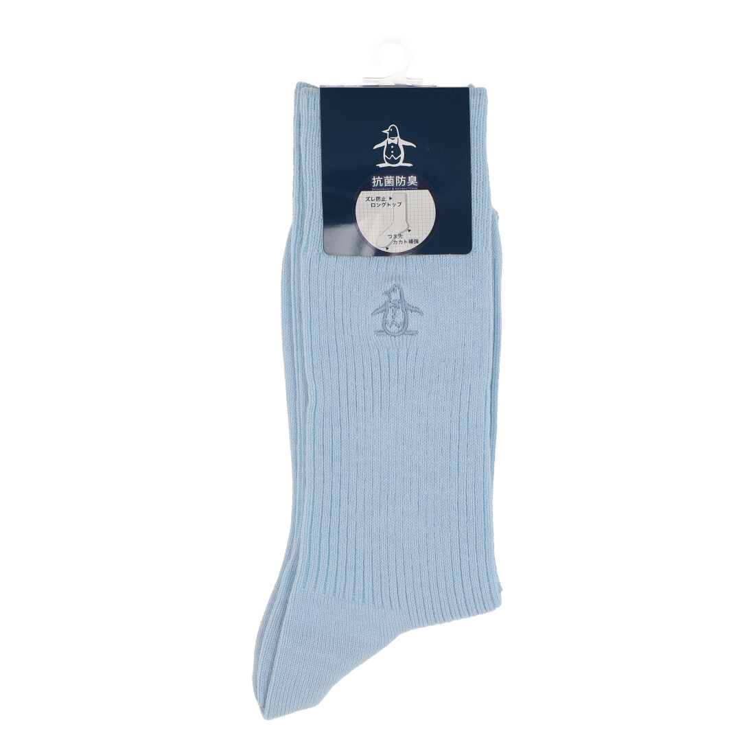 Munsingwear(ings) マンシングウェア Munsingwear クルー丈ワンポイントソックス サックス 25-27 Munsingwear(ings) マンシングウェア Munsingwear クルー丈ワンポイントソックス サックス 25-27