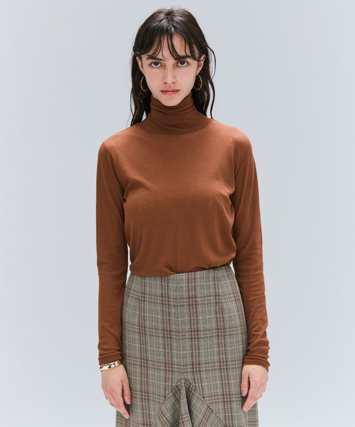 BEIGE 【洗える】SORE / シアーコットンハイネックカットソー BROWN 32