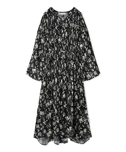 フラワープリントプリーツワンピース RINASCIMENTO フラワープリント