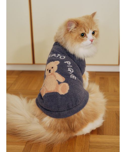 GELATOPIQUECAT & DOG 【CAT & DOG】ベアジャガードプルオーバー NVY S GELATOPIQUECAT & DOG 【CAT & DOG】ベアジャガードプルオーバー NVY S