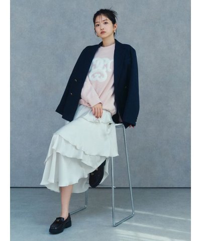 サテンナローティアードスカート