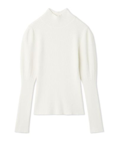 ハイネックリブプルオーバー