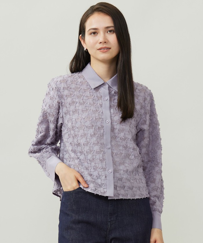 パープル系｜シャツ・ブラウス｜自由区 (Lサイズ)(ジユウクエル)｜阪急