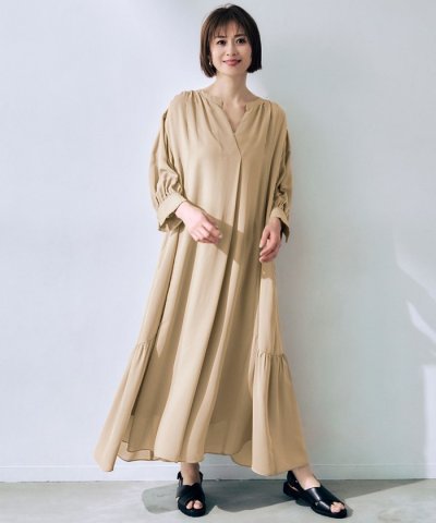 【17号サイズまで展開・洗える】ソフトシルクビエラ ワンピース