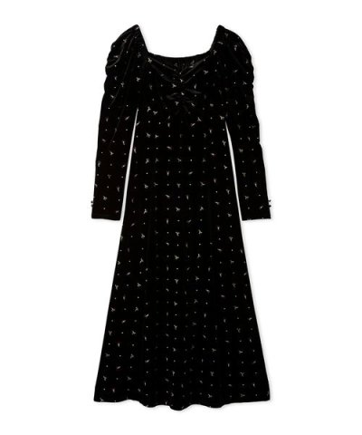 エンブロイダリーベロアワンピース