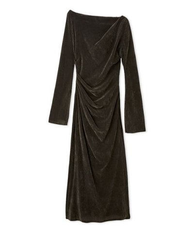 フロッキーベロアドレープドレス