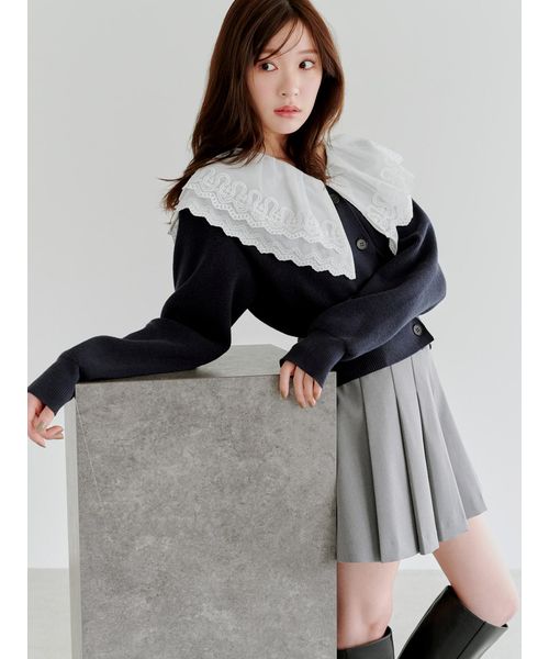 レースカラーニットプルオーバー(4月中削除予定) 【公式通販】