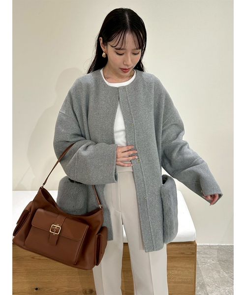 MilaOwen 2wayファーポケットリバーコート　アイボリー WEB限定カラー】2wayファーポケットリバーコート(508487929)｜阪急