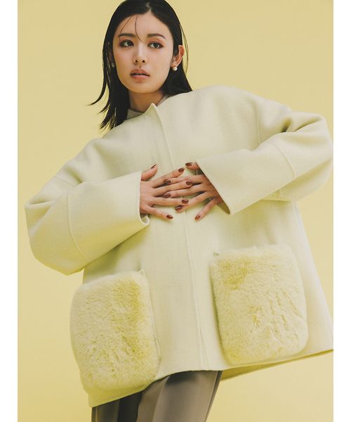 WEB限定カラー】2wayファーポケットリバーコート(508487929)｜阪急