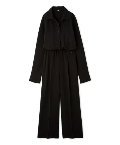 ウエストゴムシャツオールインワン