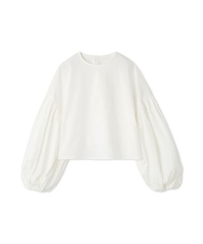 バックシャンボリュームスリーブブラウス