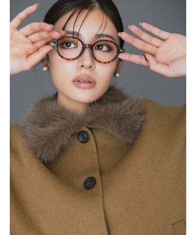 ポイントオーバルセルフレームダテメガネ