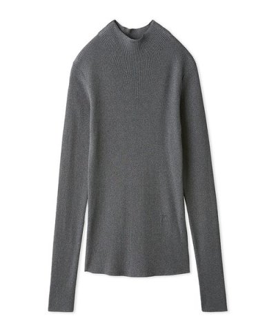 シアーラメハイネックニットプルオーバー