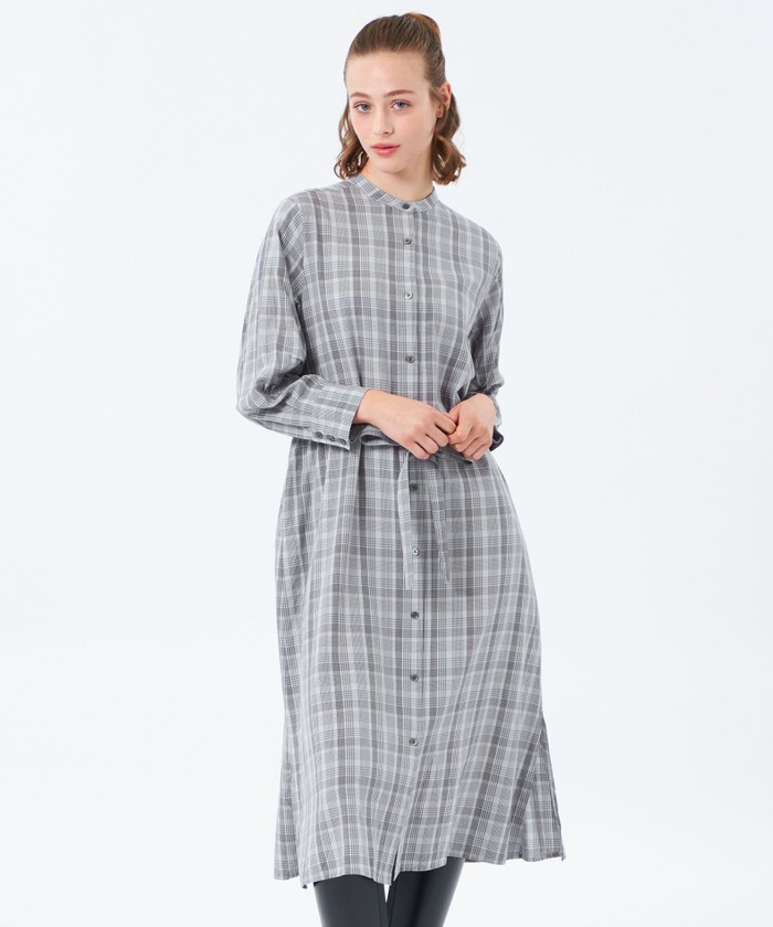 【ともさま専用】美品❣️。Mackintosh ノースリーブワンピース チェック タックスリーブチェックシャツドレス(ワンピース)｜MACKINTOSH