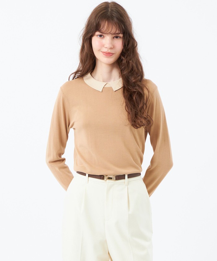 Bicolor Knit Polo（バイカラーニットポロ）】ロングスリーブ