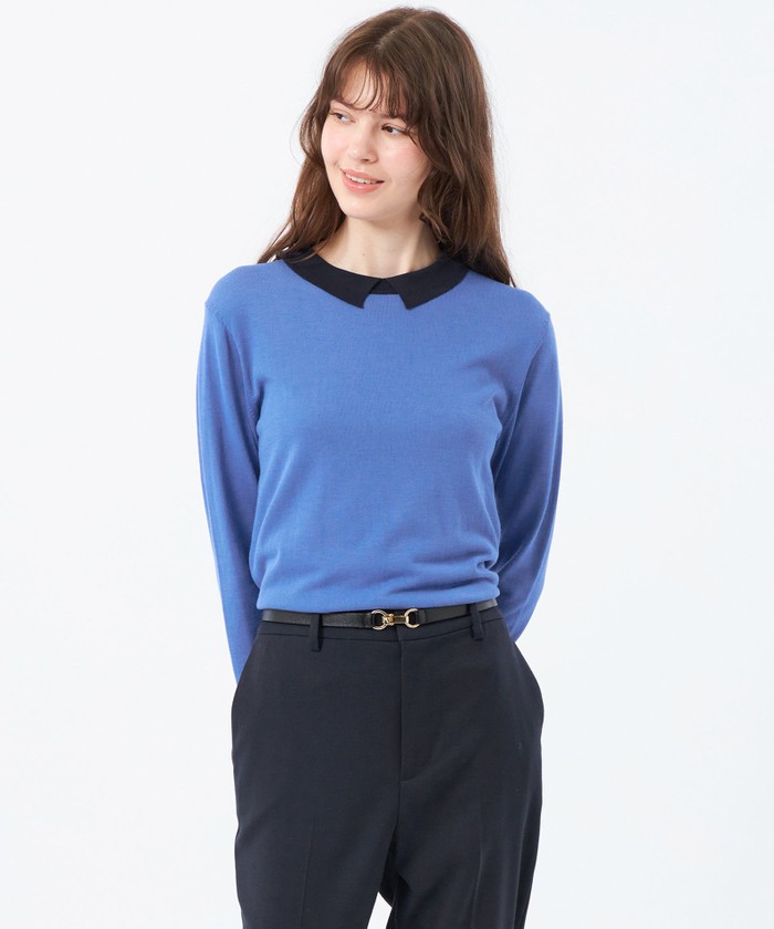 新品、未着用【Bicolor Knit Polo（バイカラーニットポロ）】 ONCILY（オンシェリー）の「BICOLOR KNIT POLO / バイカラー