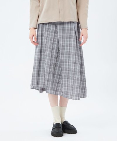 ランダムタックフレアチェックスカート