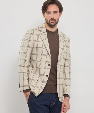 ウールチェックジャケット