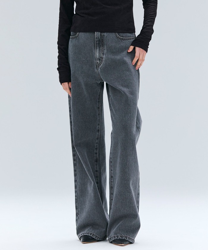 BEIGE 【洗える・Oggi 11月号掲載】NAVIGLIO / フレアシルエットデニムパ SLATE 32 BEIGE 【洗える・Oggi 11月号掲載】NAVIGLIO / フレアシルエットデニムパ SLATE 32