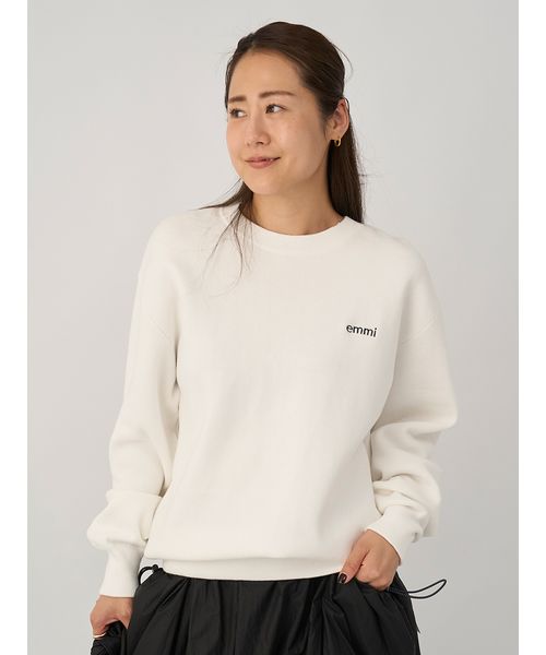 emmi エミ10周年プルオーバー　10thロゴミラノリブトップス　ボーダー 10th】emmiロゴミラノリブトップス(Tシャツ/カットソー