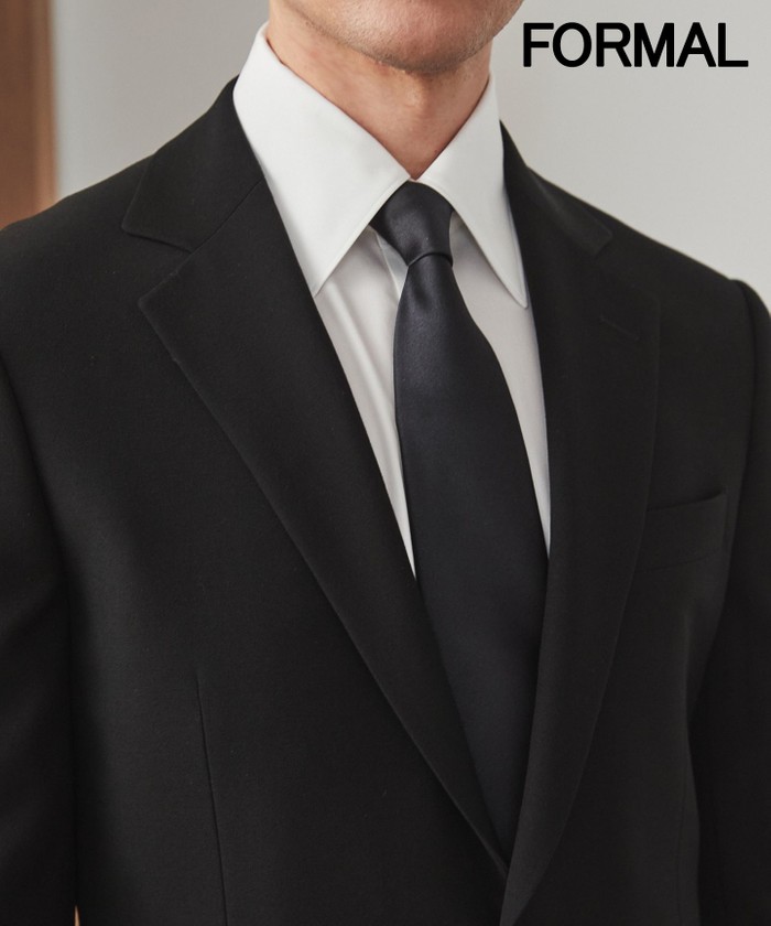 WEAR BLACK】フォーマル用_サテン無地 ネクタイ(505673931)｜HANKYU