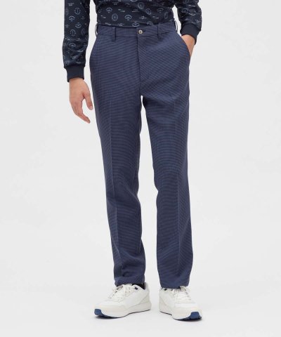 マンシングウェア Munsingwear 千鳥チェック柄ウエストストレッチパンツ