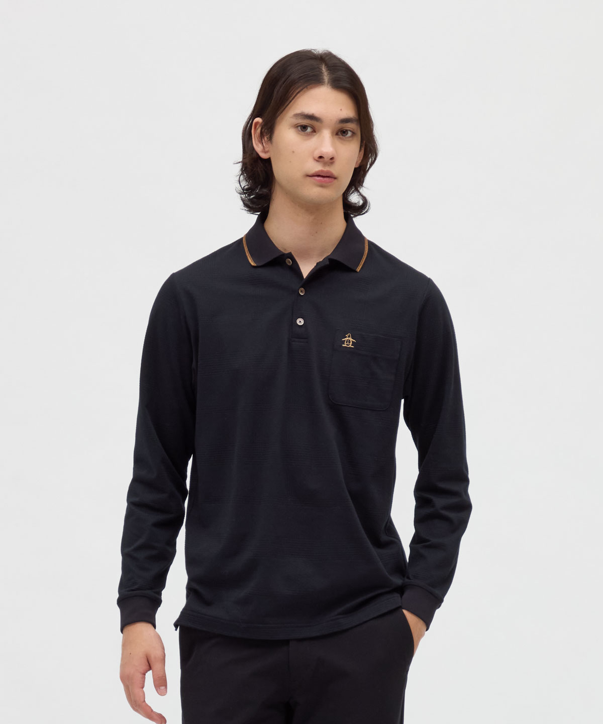 マンシングウェア Munsingwear サッカーグレンチェック長袖