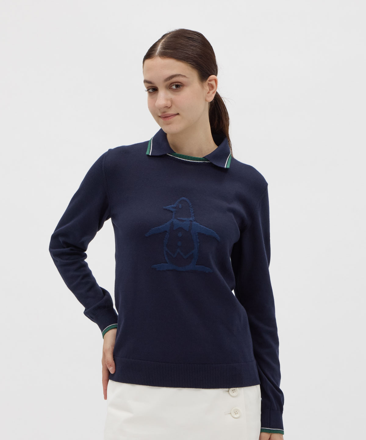 Munsingwear(ings) マンシングウェア Munsingwear 衿デタッチャブル シーアイランドコット ネイビー 3L Munsingwear(ings) マンシングウェア Munsingwear 衿デタッチャブル シーアイランドコット ネイビー 3L