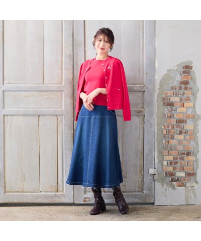 【ブローチ付き】アンサンブルニット