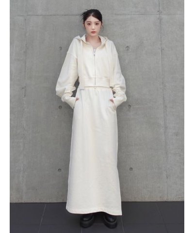 スウェットタイトストレートスカート