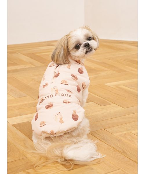 GELATOPIQUECAT & DOG 【CAT & DOG】XL・XXLサイズ中綿ベスト BEG XL GELATOPIQUECAT & DOG 【CAT & DOG】XL・XXLサイズ中綿ベスト BEG XL