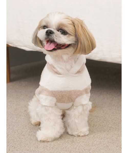 GELATOPIQUECAT & DOG 【CAT & DOG】スムーズィー2ボーダーフーディー BEG L GELATOPIQUECAT & DOG 【CAT & DOG】スムーズィー2ボーダーフーディー BEG L