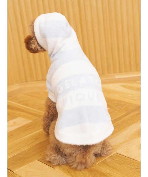 GELATOPIQUECAT & DOG 【CAT & DOG】スムーズィー2ボーダーフーディー BLU M GELATOPIQUECAT & DOG 【CAT & DOG】スムーズィー2ボーダーフーディー BLU M