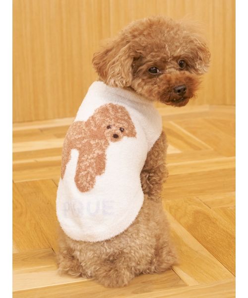 GELATOPIQUECAT & DOG 【CAT & DOG】スムーズィートイプードル柄ジャガードプルオーバー BRW S GELATOPIQUECAT & DOG 【CAT & DOG】スムーズィートイプードル柄ジャガードプルオーバー BRW S