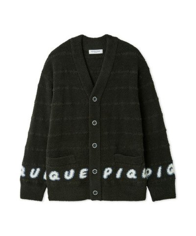 【HOMME】ベビモコピケロゴジャガードカーディガン