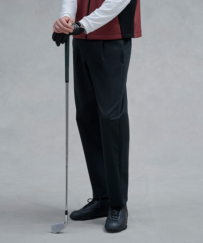 LANVINSPORT ランバン スポール LANVIN SPORT ストレッチイージーテーパードパンツ ブラック 38 LANVINSPORT ランバン スポール LANVIN SPORT ストレッチイージーテーパードパンツ ブラック 38