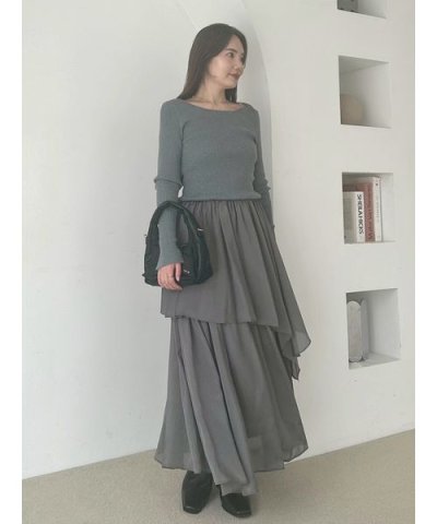 ニットドッキングワンピース