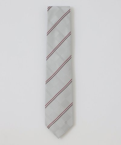 サテンブロックコンビチェックタイ